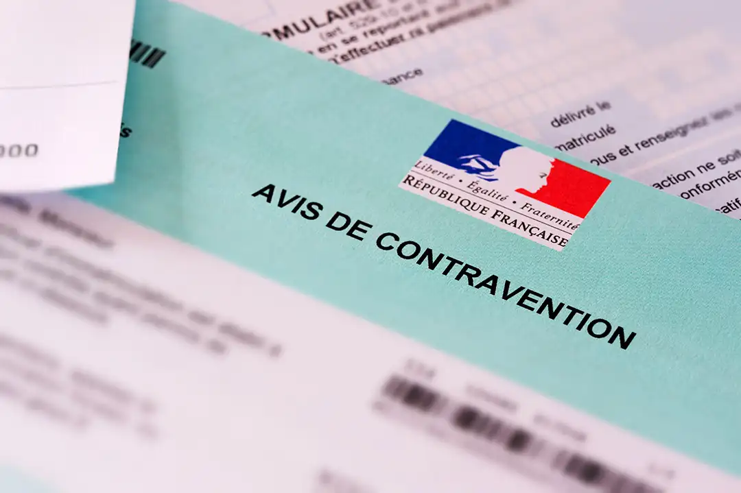 Avis de contravention de l'état français